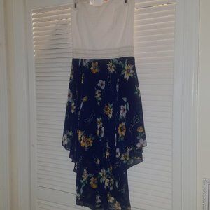 Wishful Park Floral Strapless Sun Dress Size Large